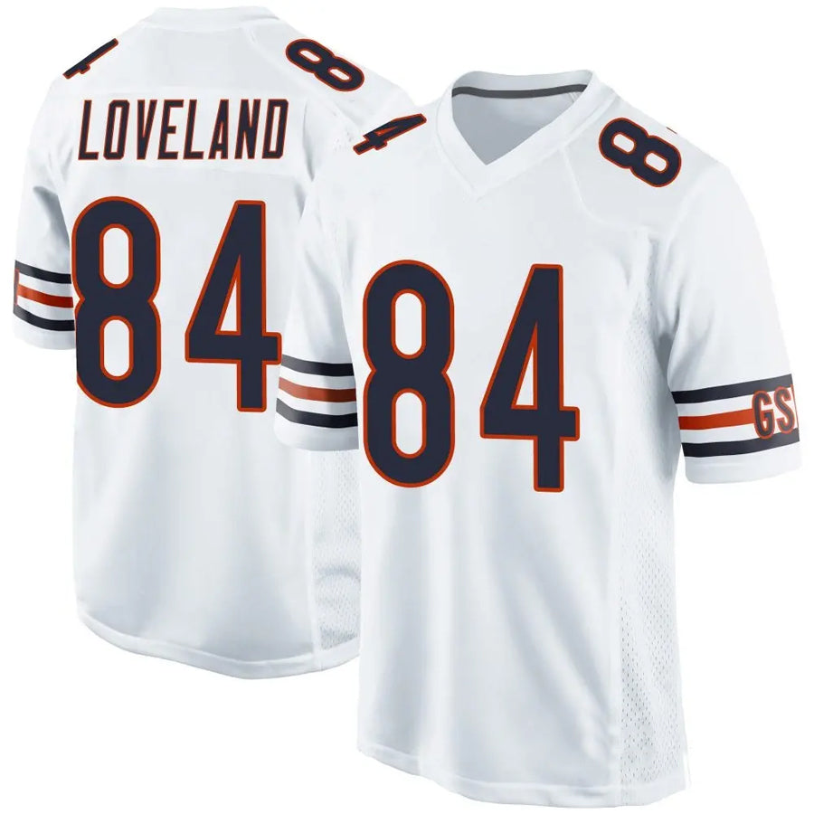 Johmsee C.Bears #84 Colston Loveland Player Whtie Home Game Stitched Jerseys