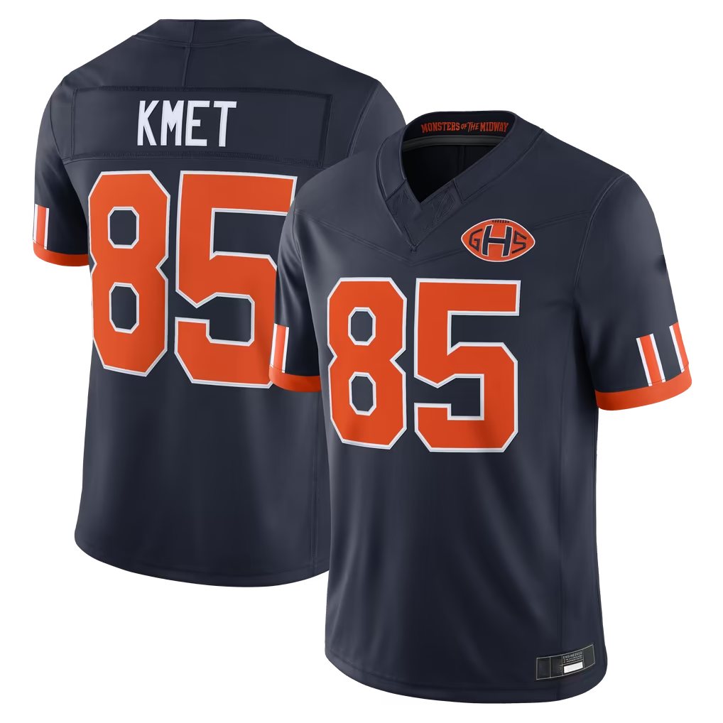 Johmsee C.Bears #85 Cole Kmet Navy 2026 Rivalries Collection Limited Stitched Jerseys