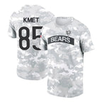 Johmsee C.Bears #85 Cole Kmet Player Arctic Camo Salute to Service Performance T-Shirt Limited Stitched Jerseys