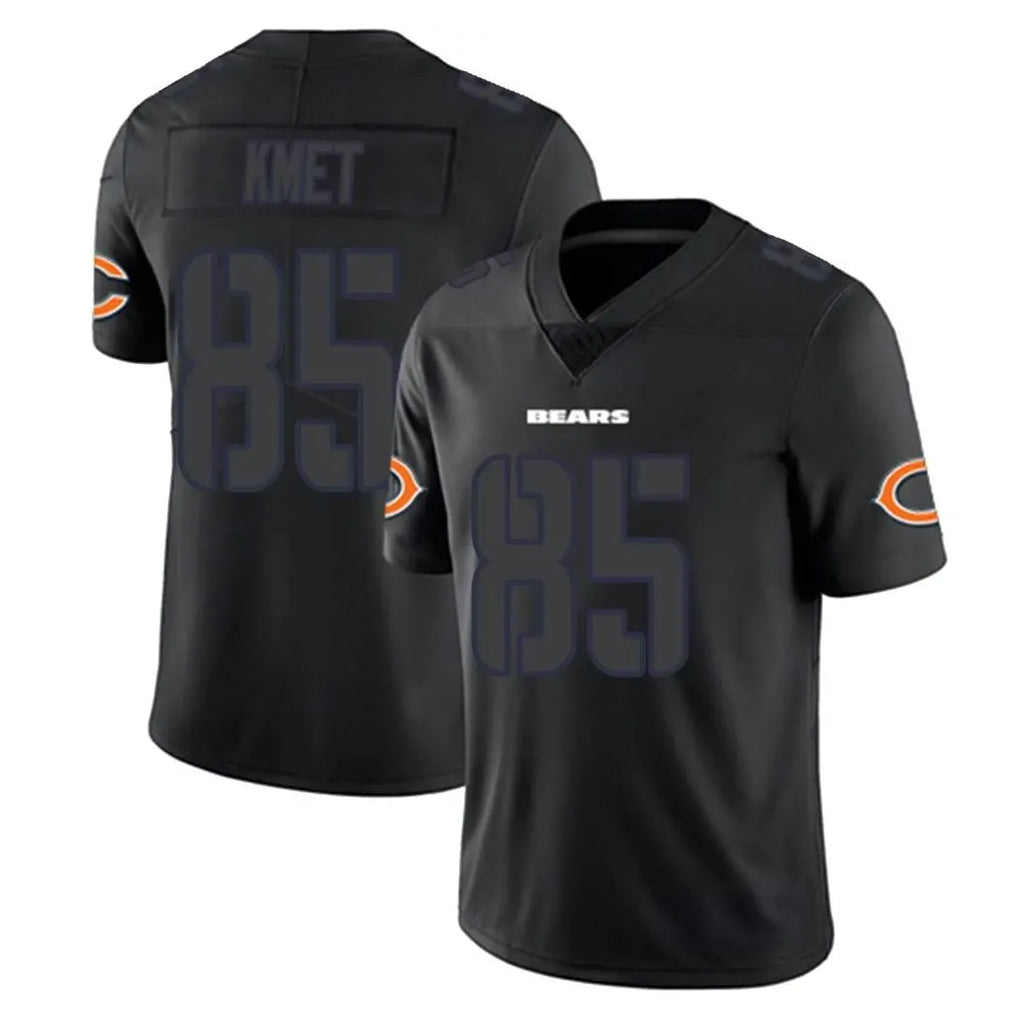 Johmsee C.Bears #85 Cole Kmet Player Black Impact Limited Game Stitched Jerseys