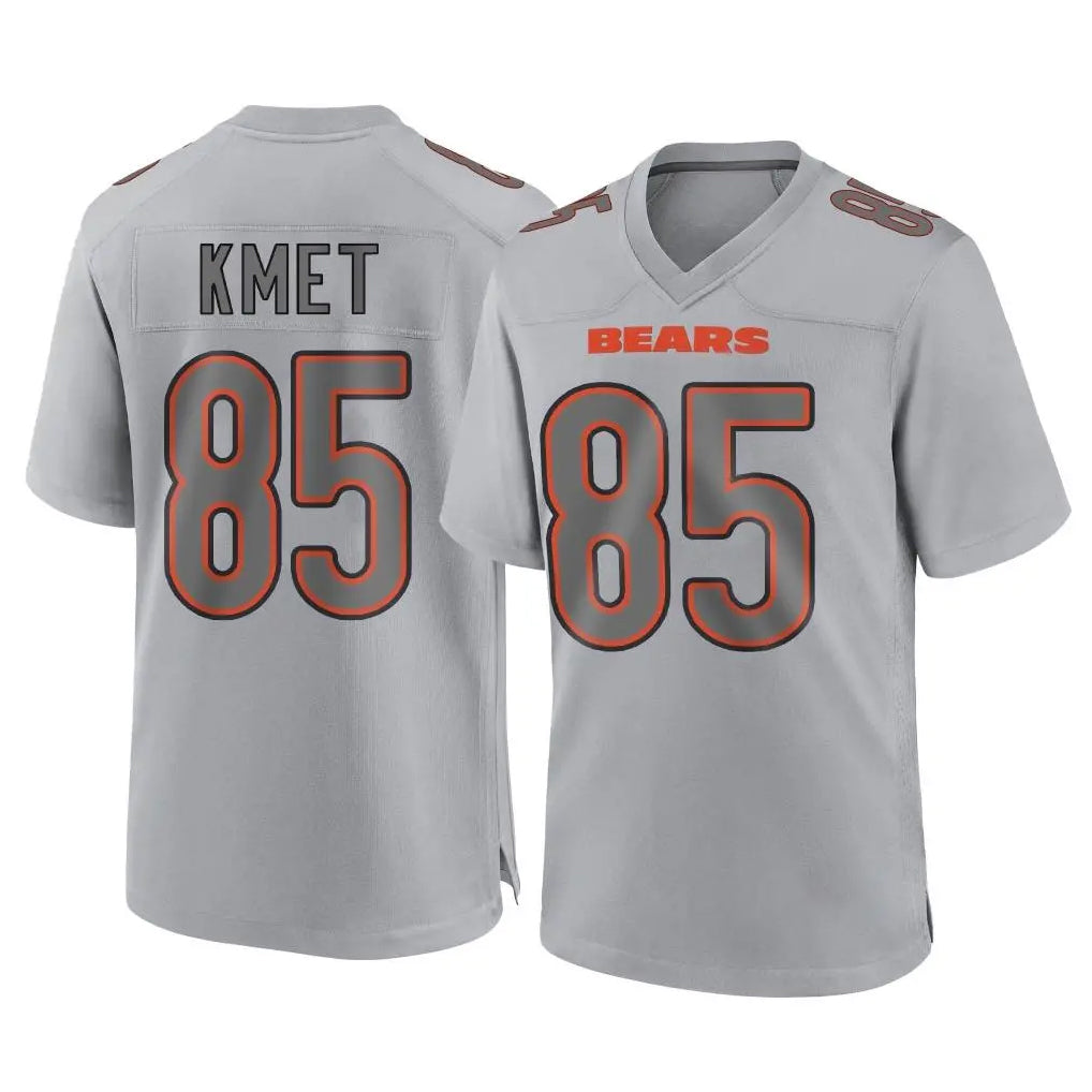 Johmsee C.Bears #85 Cole Kmet Player Gray Atmosphere Fashion Game Stitched Jerseys