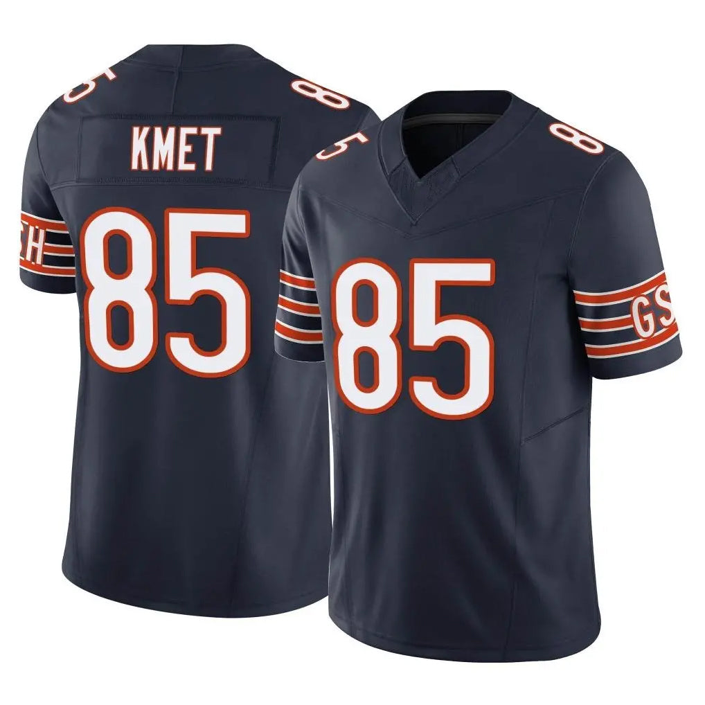 Johmsee C.Bears #85 Cole Kmet Player Navy Vapor F.U.S.E. Limited Home Game Stitched Jerseys