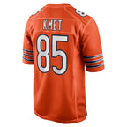 Johmsee C.Bears #85 Cole Kmet Player Orange Home Game Stitched Jerseys