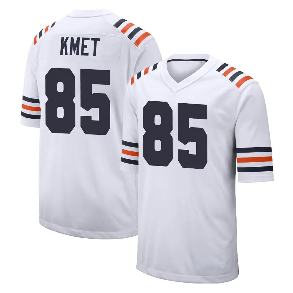 Johmsee C.Bears #85 Cole Kmet Player White Classic Home Game Stitched Jerseys