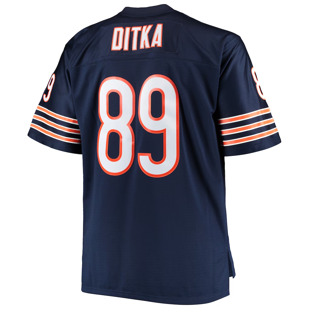 Johmsee C.Bears #89 Mike Ditka Mitchell & Ness Navy Big & Tall 1966 Retired Player Replica Jersey