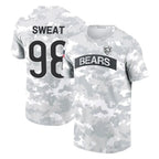 Johmsee C.Bears #98 Montez Sweat Player Arctic Camo Salute to Service Performance T-Shirt Limited Stitched Jerseys