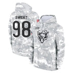 Johmsee C.Bears #98 Montez Sweat Player Arctic Camo Salute to Service Pullover Hoodies Limited Stitched Jerseys