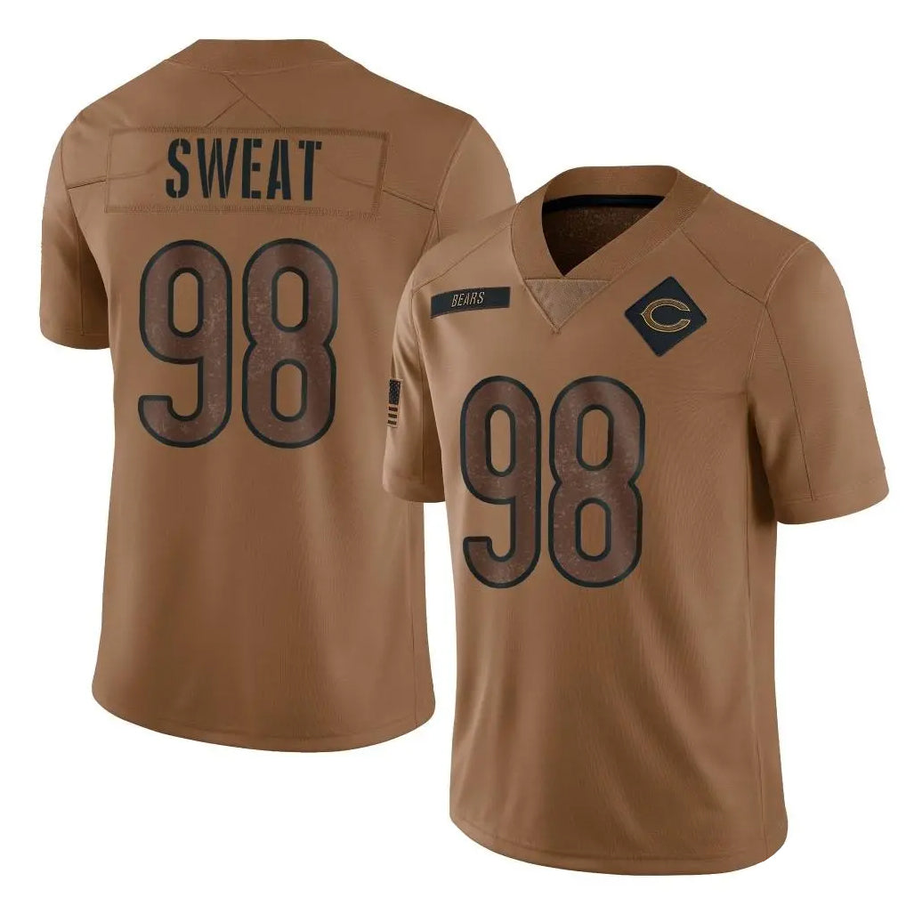 Johmsee C.Bears #98 Montez Sweat Player Brown Salute to Service Limited Stitched Jerseys