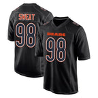 Johmsee C.Bears #98 Montez Sweat Player Carbon Black Fashion Game Stitched Jerseys