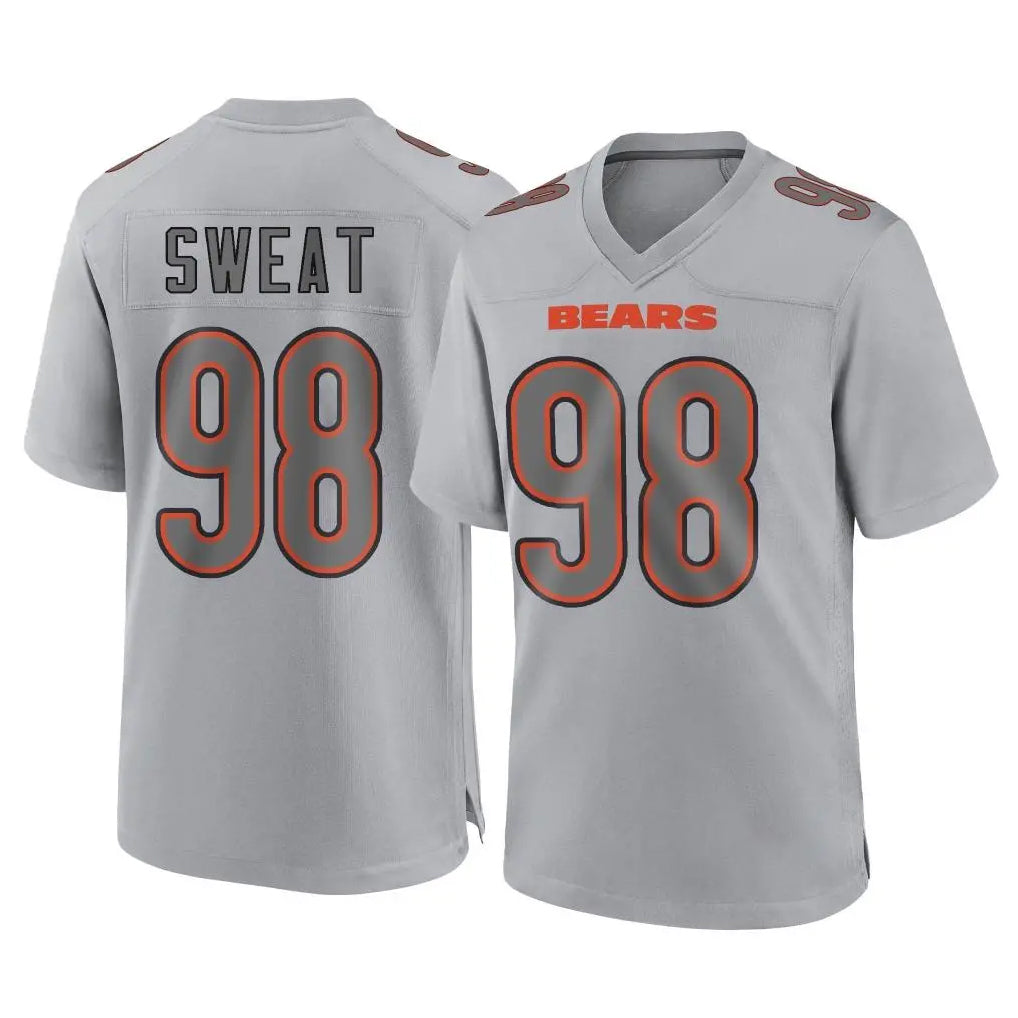 Johmsee C.Bears #98 Montez Sweat Player Gray Atmosphere Fashion Game Stitched Jerseys