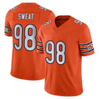 Johmsee C.Bears #98 Montez Sweat Player Orange Vapor F.U.S.E. Limited Home Game Stitched Jerseys
