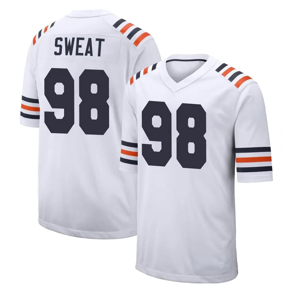 Johmsee C.Bears #98 Montez Sweat Player White Classic Home Game Stitched Jerseys
