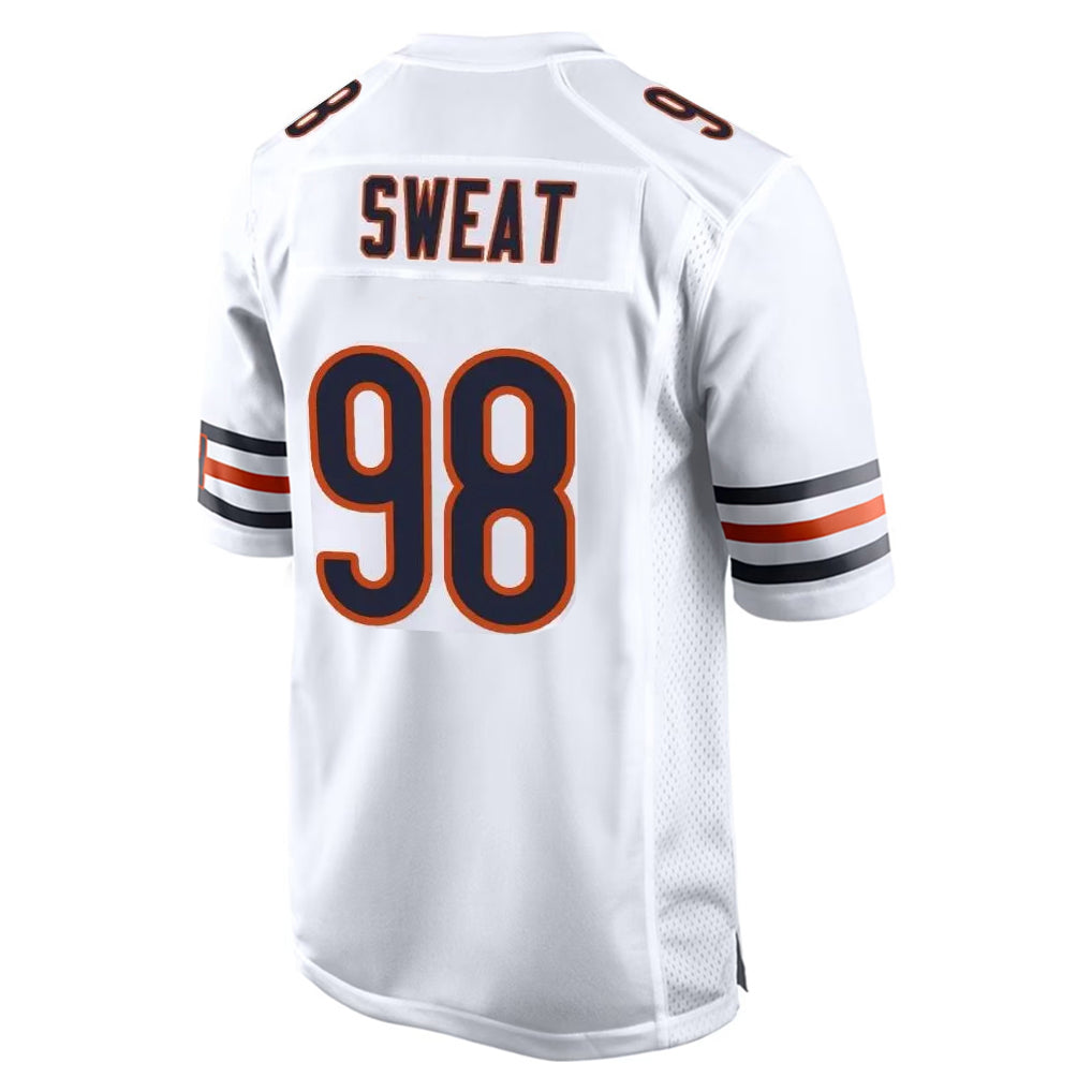 Johmsee C.Bears #98 Montez Sweat Player White Home Game Stitched Jerseys