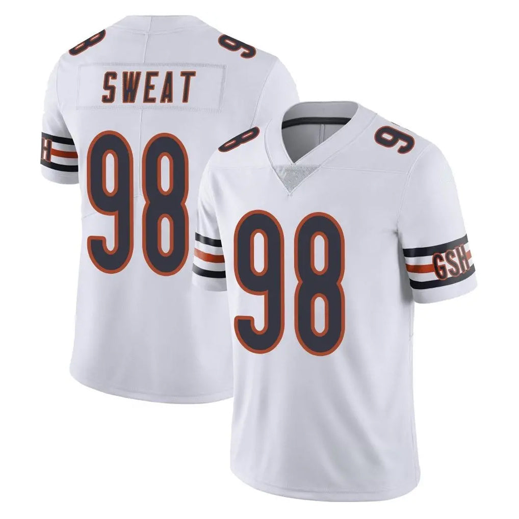 Johmsee C.Bears #98 Montez Sweat Player White Vapor Untouchable Limited Home Game Stitched Jerseys