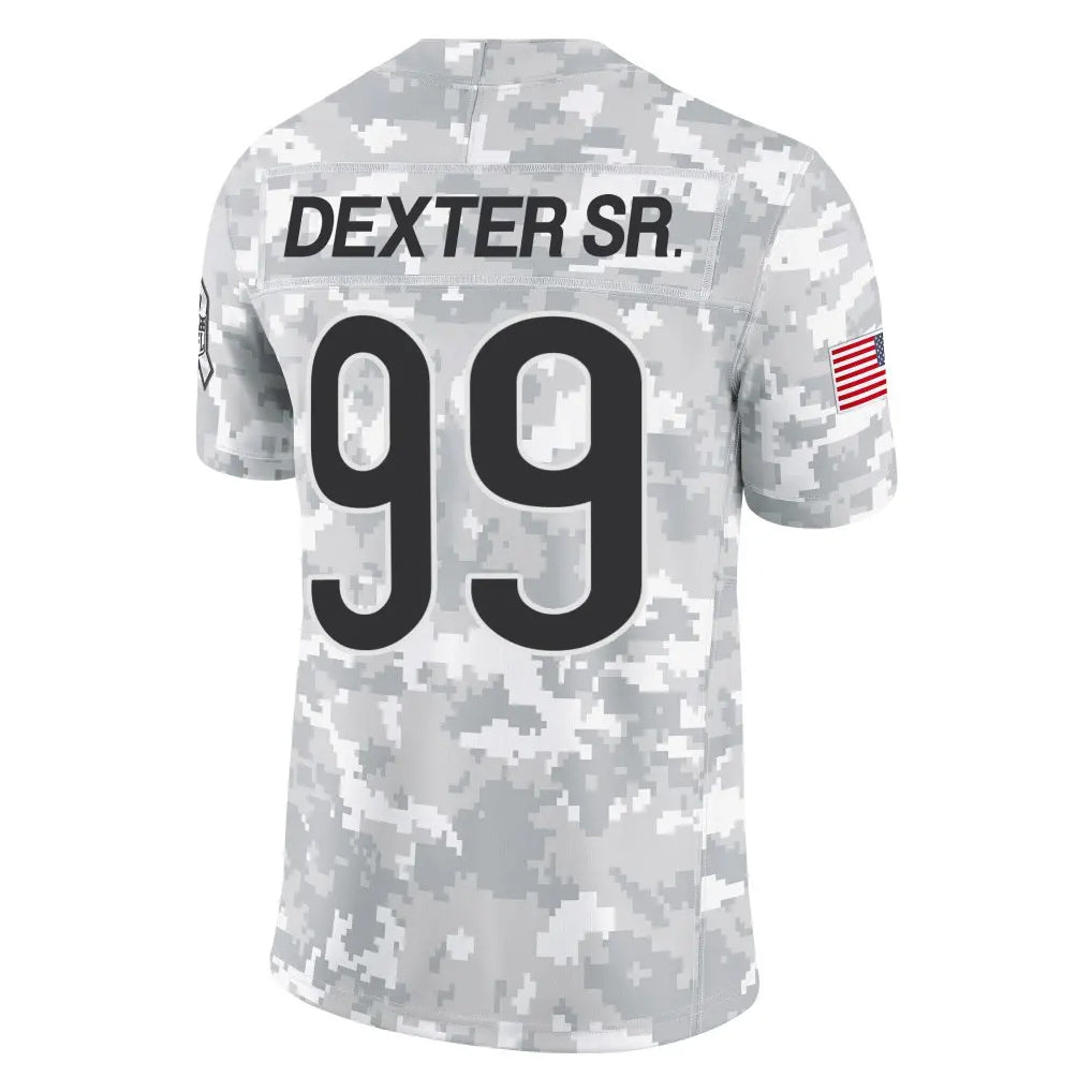 Johmsee C.Bears #99 Gervon Dexter Sr. Player Arctic Camo Salute to Service Limited Stitched Jerseys