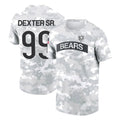 Johmsee C.Bears #99 Gervon Dexter Sr. Player Arctic Camo Salute to Service Performance T-Shirt Limited Stitched Jerseys