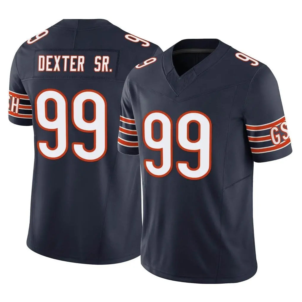 Johmsee C.Bears #99 Gervon Dexter Sr. Player Navy Vapor F.U.S.E. Limited Home Game Stitched Jerseys