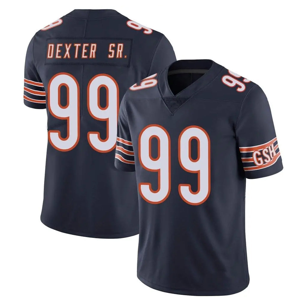 Johmsee C.Bears #99 Gervon Dexter Sr. Player Navy Vapor Untouchable Limited Home Game Stitched Jerseys