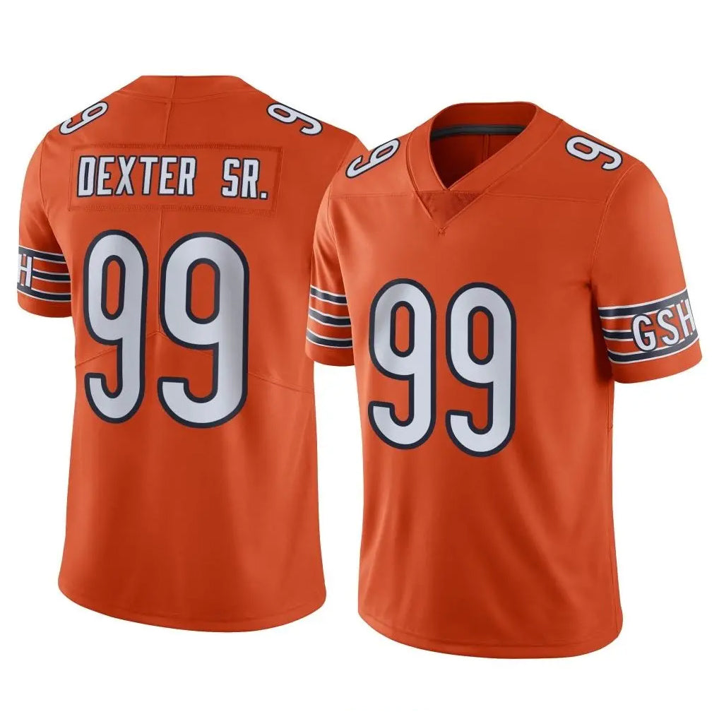 Johmsee C.Bears #99 Gervon Dexter Sr. Player Orange Alternate Vapor Limited Home Game Stitched Jerseys