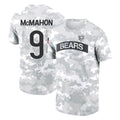 Johmsee C.Bears #9 Jim McMahon Player Arctic Camo Salute to Service Performance T-Shirt Limited Stitched Jerseys