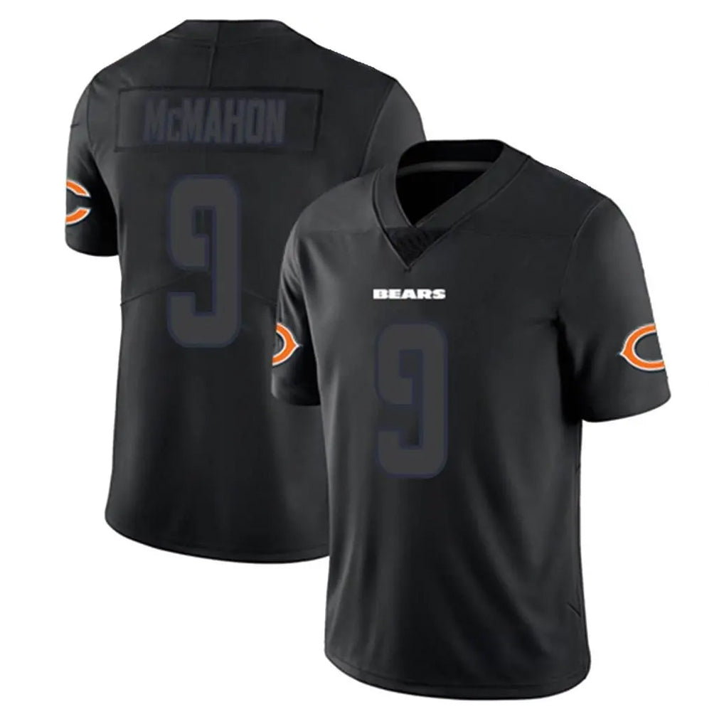 Johmsee C.Bears #9 Jim McMahon Player Black Impact Limited Game Stitched Jerseys