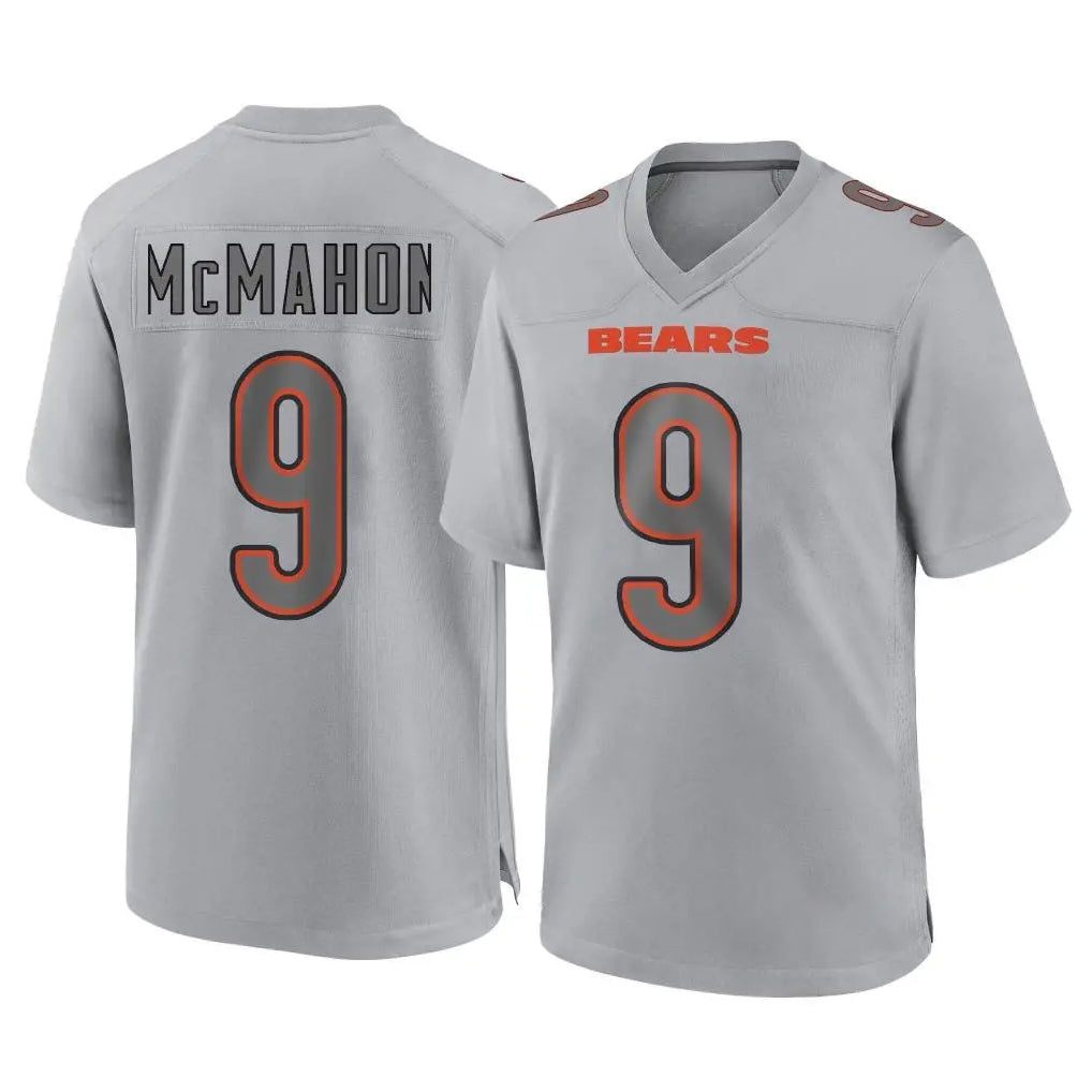 Johmsee C.Bears #9 Jim McMahon Player Gray Atmosphere Fashion Game Stitched Jerseys