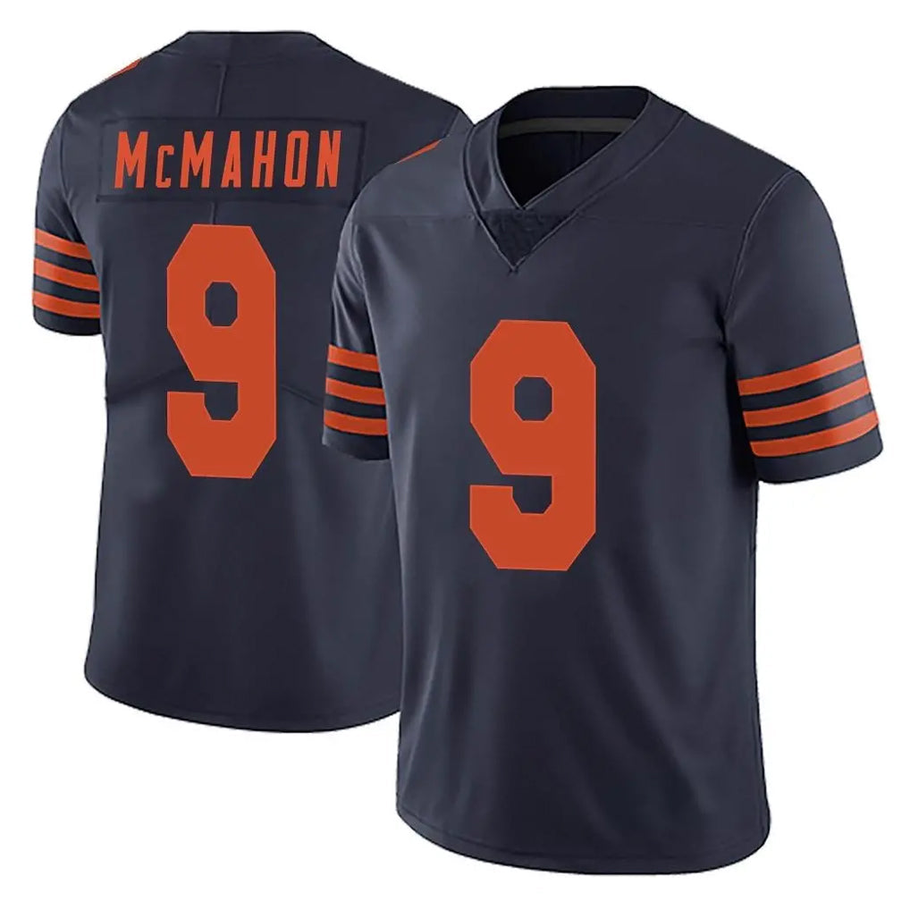 Johmsee C.Bears #9 Jim McMahon Player Navy Blue Alternate Vapor Untouchable Limited Stitched Jerseys