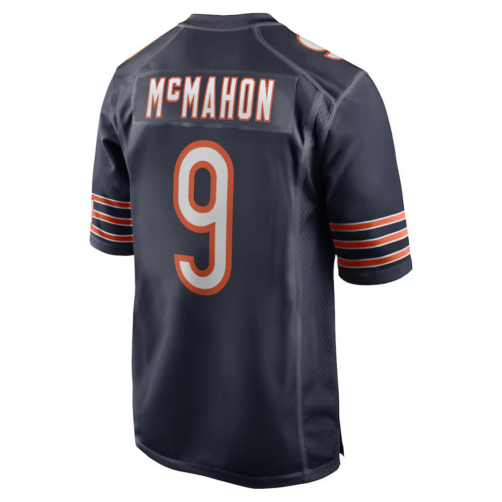 Johmsee C.Bears #9 Jim McMahon Player Navy Home Game Stitched Jerseys