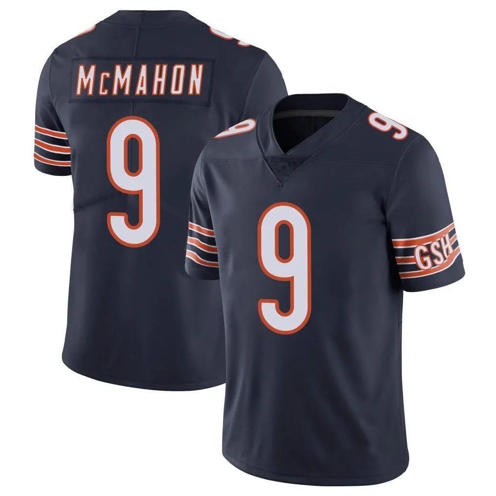 Johmsee C.Bears #9 Jim McMahon Player Navy Vapor Untouchable Limited Home Game Stitched Jerseys
