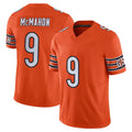 Johmsee C.Bears #9 Jim McMahon Player Orange Vapor F.U.S.E. Limited Home Game Stitched Jerseys
