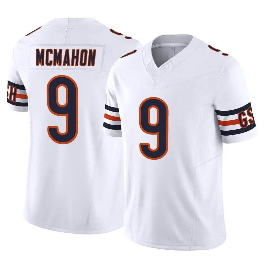 Johmsee C.Bears #9 Jim McMahon Player White Vapor F.U.S.E. Limited Home Game Stitched Jerseys