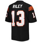 Johmsee C.Bengals 1981 #13 Ken Riley Mitchell & Ness Black Authentic Throwback Retired Player Jersey