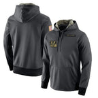 Johmsee C.Bengals Anthracite Salute to Service Player Performance Hoodie Blank Player Stitched Jerseys
