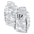 Johmsee C.Bengals Arctic Camo Salute to Service Pullover Hoodie Limited Blank Player Stitched Jerseys