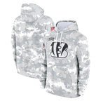 Johmsee C.Bengals Arctic Camo Salute to Service Pullover Hoodie Limited Blank Player Stitched Jerseys