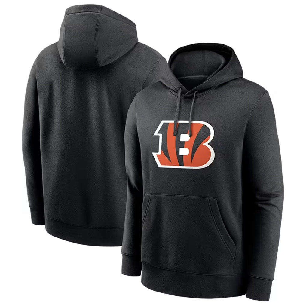 Johmsee C.Bengals Black Long Sleeve Hoodie Blank Player Stitched Jerseys