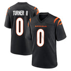 Johmsee C.Bengals #0 DJ Turner II Player Black Home Game Stitched Jerseys