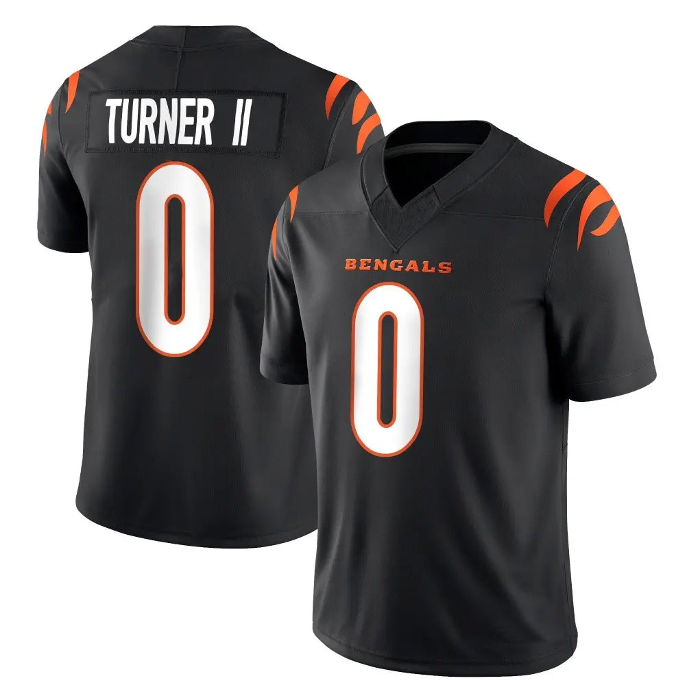 Johmsee C.Bengals #0 DJ Turner II Player Black Vapor F.U.S.E. Limited Home Game Stitched Jerseys