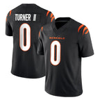Johmsee C.Bengals #0 DJ Turner II Player Black Vapor F.U.S.E. Limited Home Game Stitched Jerseys