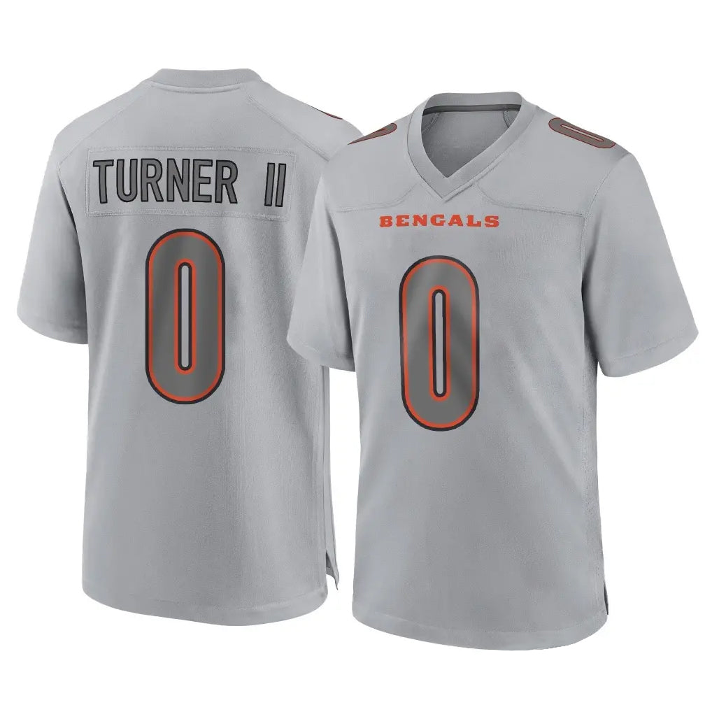 Johmsee C.Bengals #0 DJ Turner II Player Gray Atmosphere Fashion Game Stitched Jerseys