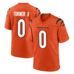 Johmsee C.Bengals #0 DJ Turner II Player Orange Home Game Stitched Jerseys