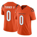 Johmsee C.Bengals #0 DJ Turner II Player Orange Vapor F.U.S.E. Limited Home Game Stitched Jerseys