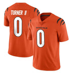 Johmsee C.Bengals #0 DJ Turner II Player Orange Vapor Untouchable Limited Home Game Stitched Jerseys