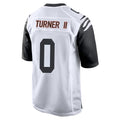 Johmsee C.Bengals #0 DJ Turner II Player White Alternate Home Game Stitched Jerseys