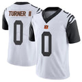 Johmsee C.Bengals #0 DJ Turner II Player White Color Rush Vapor Untouchable Limted Home Game Stitched Jerseys