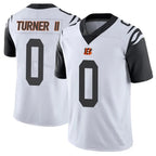 Johmsee C.Bengals #0 DJ Turner II Player White Color Rush Vapor Untouchable Limted Home Game Stitched Jerseys