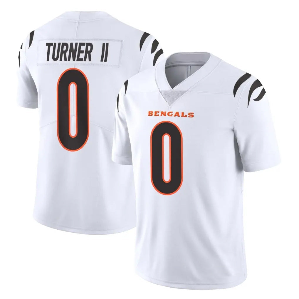 Johmsee C.Bengals #0 DJ Turner II Player White Vapor Untouchable Limited Home Game Stitched Jerseys
