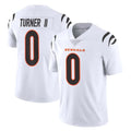 Johmsee C.Bengals #0 DJ Turner II Player White Vapor Untouchable Limited Home Game Stitched Jerseys