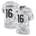Johmsee C.Bengals #16 Joe Flacco Player Arctic Camo Salute to Service Limited Stitched Jerseys
