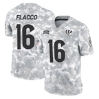 Johmsee C.Bengals #16 Joe Flacco Player Arctic Camo Salute to Service Limited Stitched Jerseys